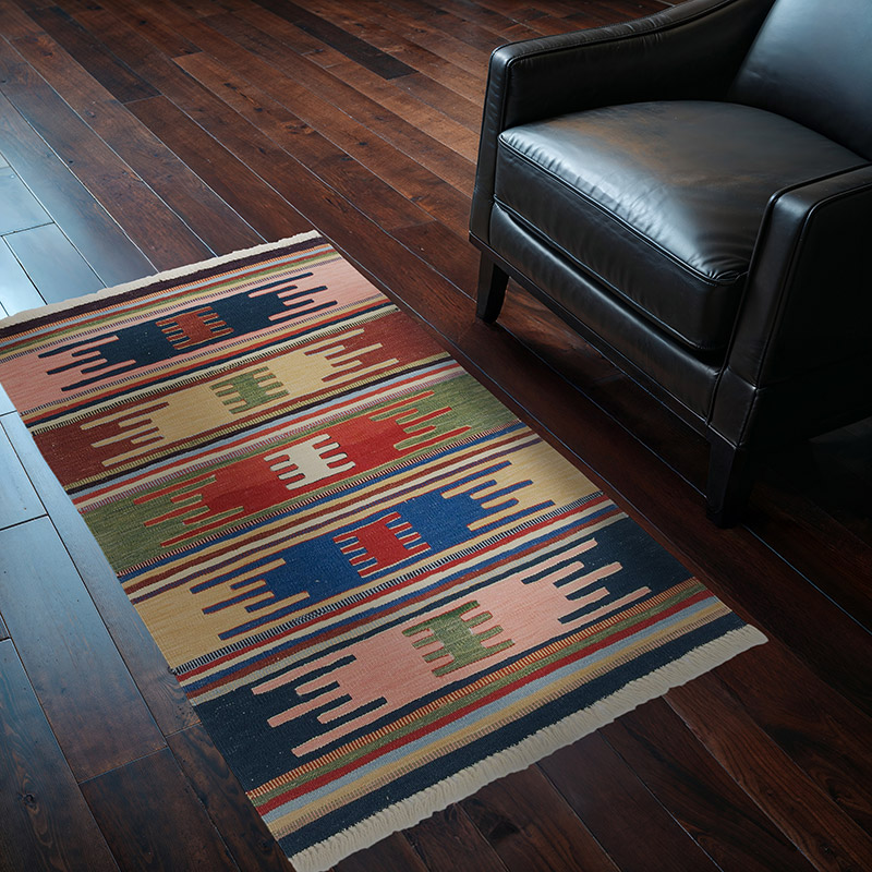 Multicolor New Handwoven Turkish Kilim Rug - K0048514