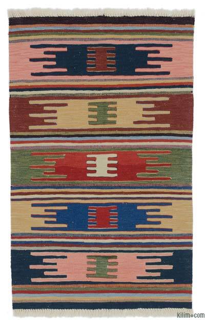 Çok Renkli Yeni Kök Boya El Dokuma Kilim