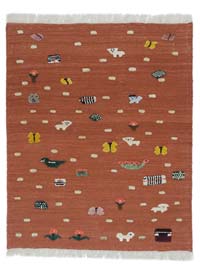 Yeni Kök Boya El Dokuma Kilim - 111 cm x 135 cm