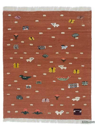 Yeni Kök Boya El Dokuma Kilim - 111 cm x 135 cm