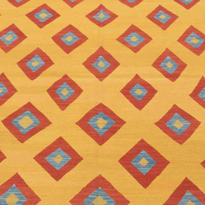 Amarillo Nueva Alfombra Turca Kilim - K0048519