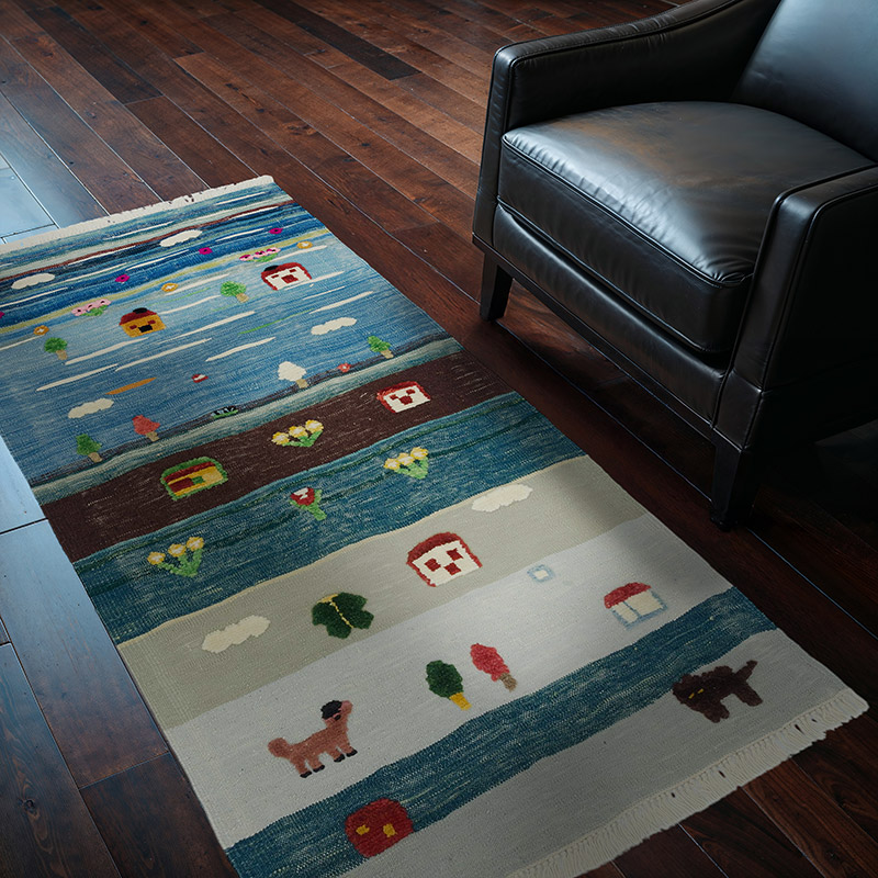 Yeni Kök Boya El Dokuma Kilim - 101 cm x 181 cm - K0048521