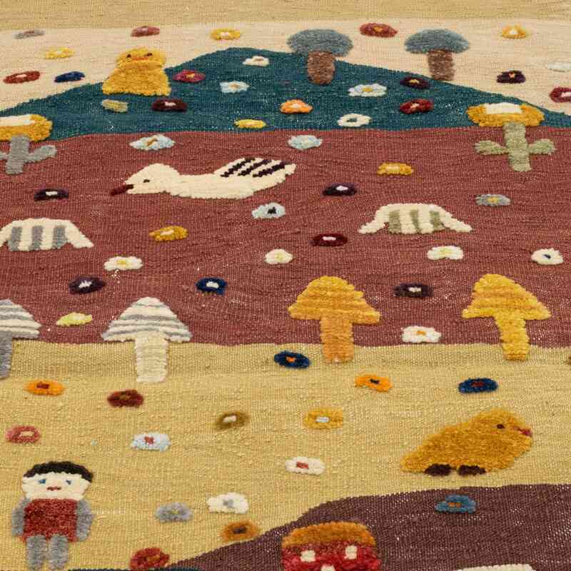 Çok Renkli Yeni Kök Boya El Dokuma Kilim - 97 cm x 160 cm - K0048522