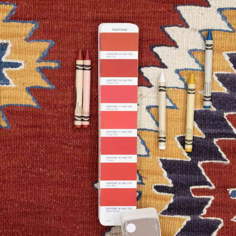 Red New Handwoven Turkish Kilim Rug - 4'  x 6' 3" (48" x 75") - K0048523