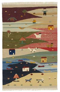 Multicolor New Handwoven Turkish Kilim Rug - 3' 8" x 5' 8" (44" x 68")