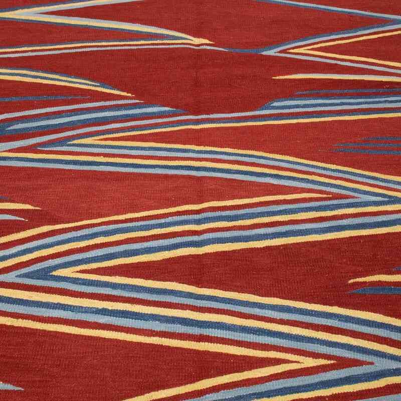 Rojo Nueva Alfombra Turca Kilim - 156 cm x 210 cm - K0048527