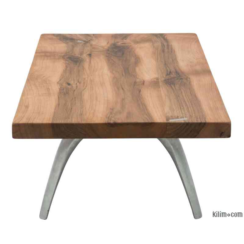 Solid Walnut Coffee Table with Cast Aluminium Legs - K0048534
