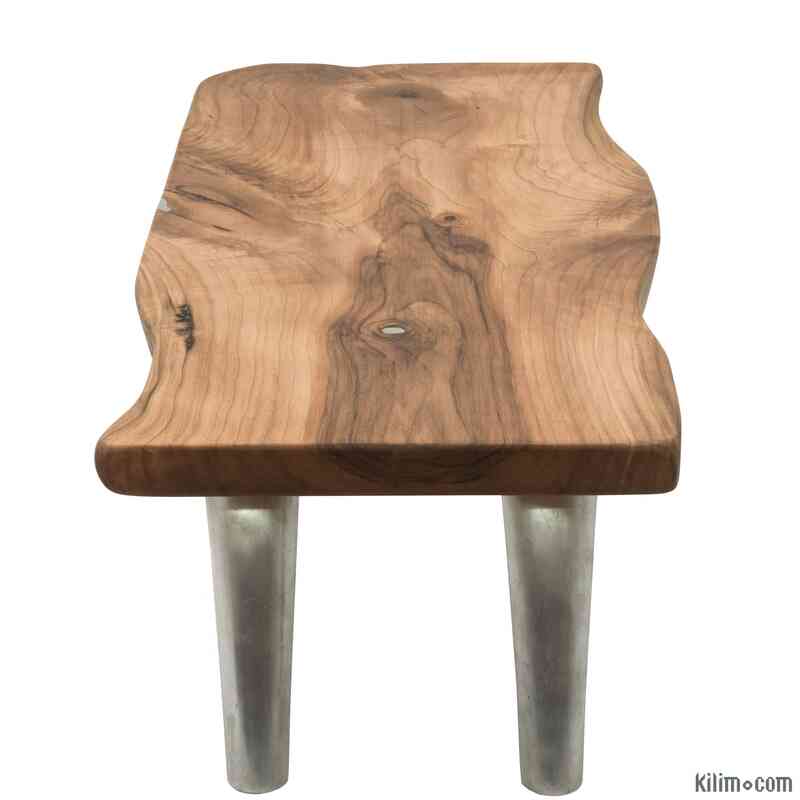 Solid Walnut Coffee Table with Cast Aluminium Legs - K0048535