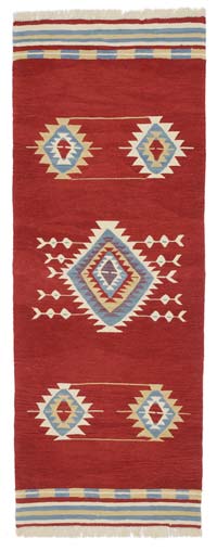 Kırmızı Yeni Kök Boya Yolluk Kilim - 85 cm x 224 cm