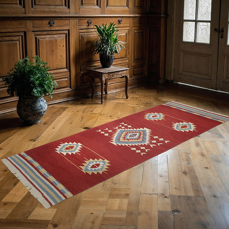 Kırmızı Yeni Kök Boya Yolluk Kilim - 85 cm x 224 cm - K0048555