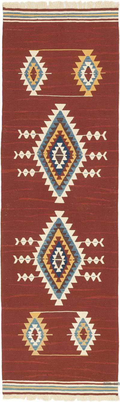 Kırmızı Yeni Kök Boya Yolluk Kilim - 90 cm x 295 cm