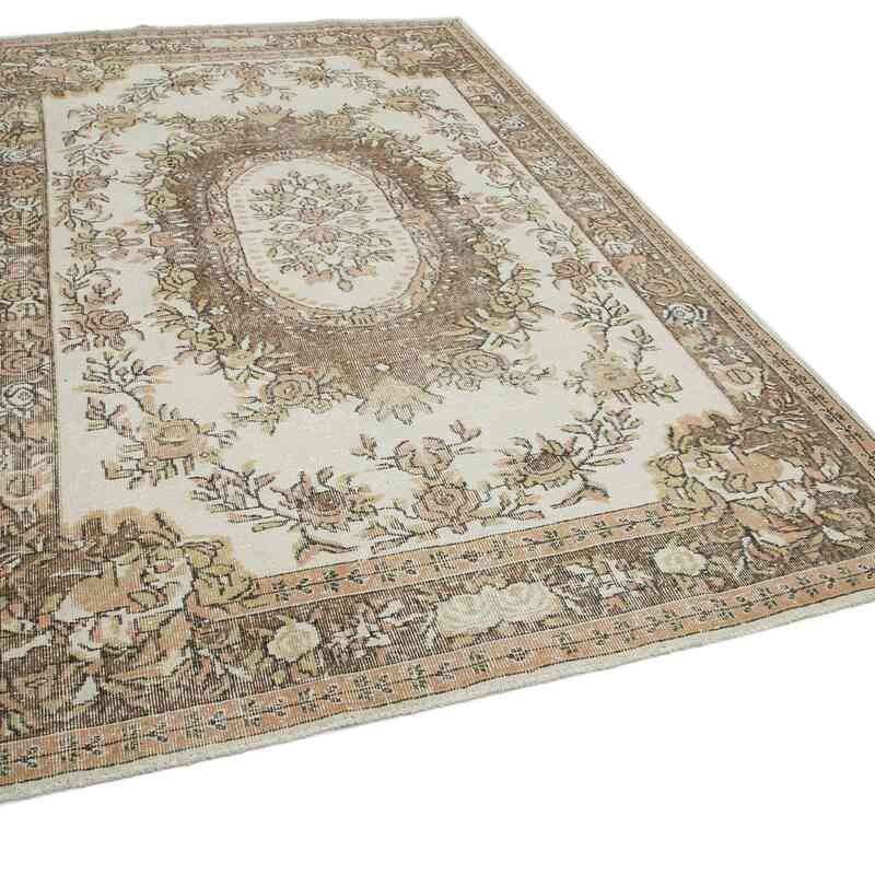 Vintage Turkish Hand-Knotted Rug - 6' 3" x 10'  (75 in. x 120 in.) - K0048637