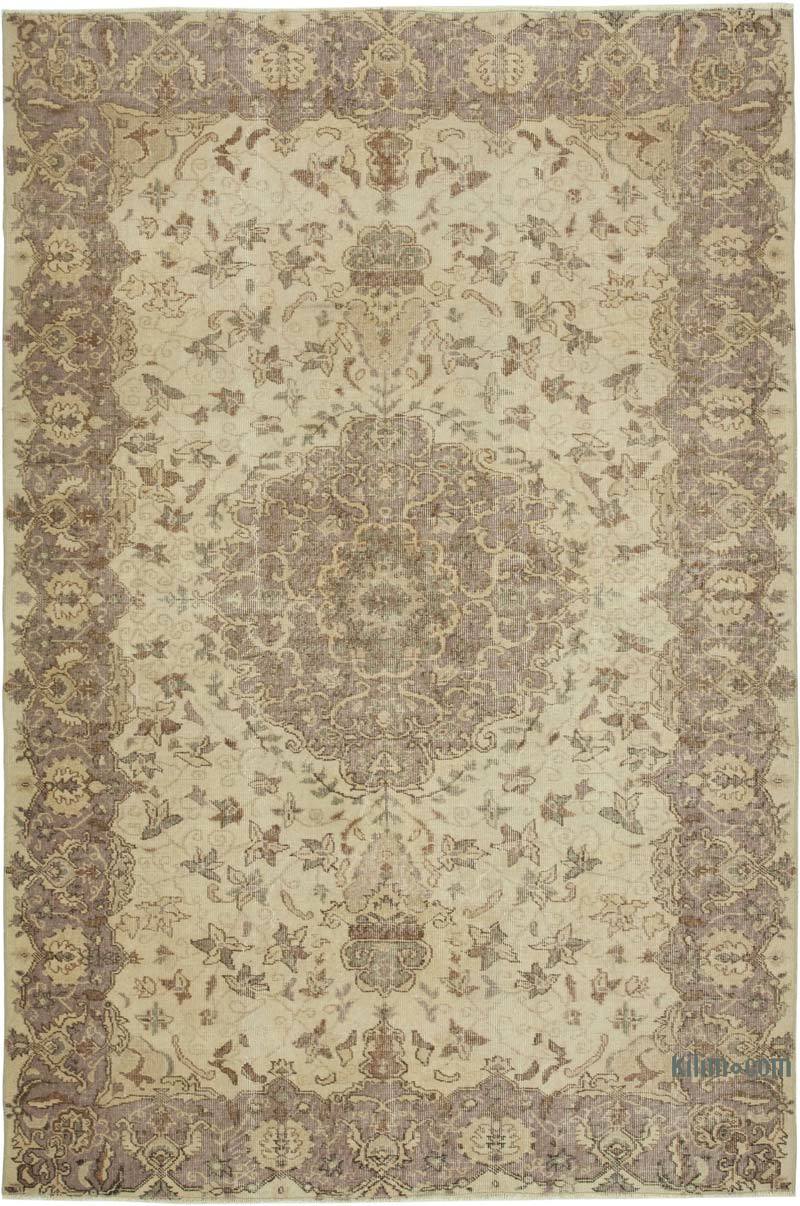 Vintage Turkish Hand-Knotted Rug - 6' 4" x 9' 4" (76" x 112") - K0048679