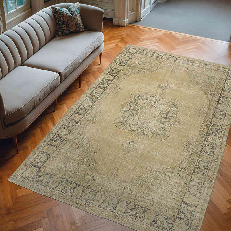 Vintage Turkish Hand-Knotted Rug - 6' 9" x 10' 2" (81" x 122") - K0048799