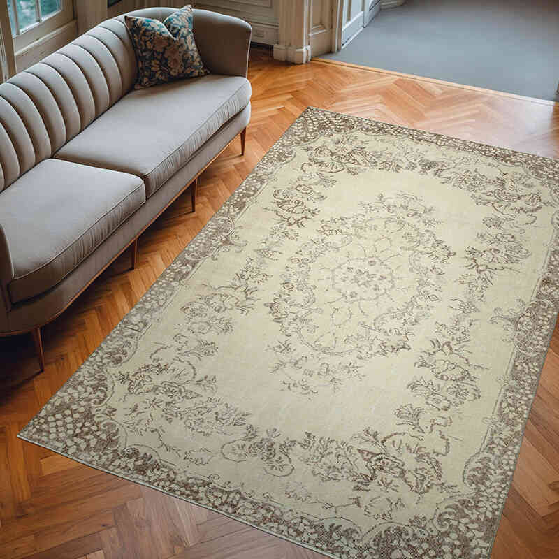 Vintage Turkish Hand-Knotted Rug - 6' 10" x 9' 11" (82" x 119") - K0048891