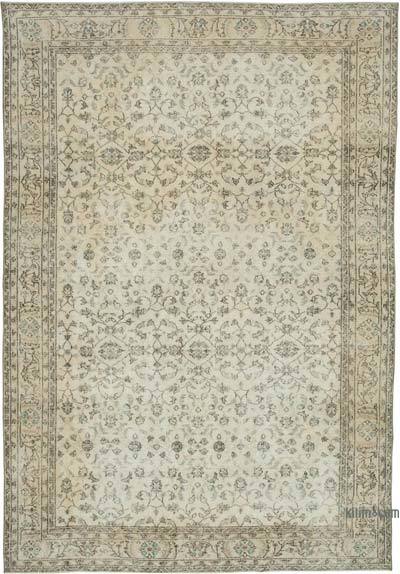 复古土耳其手结地毯- 7英尺3英寸× 10英尺5英寸(87英寸)。x 125。)