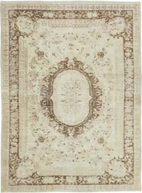 Vintage Turkish Hand-Knotted Rug - 7'  x 9' 5" (84" x 113")