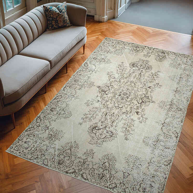 Alfombra Vintage Turca Anudada a Mano - 200 cm x 305 cm - K0048939
