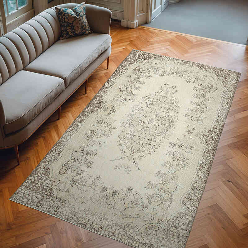 Alfombra Vintage Turca Anudada a Mano - 181 cm x 320 cm - K0049003