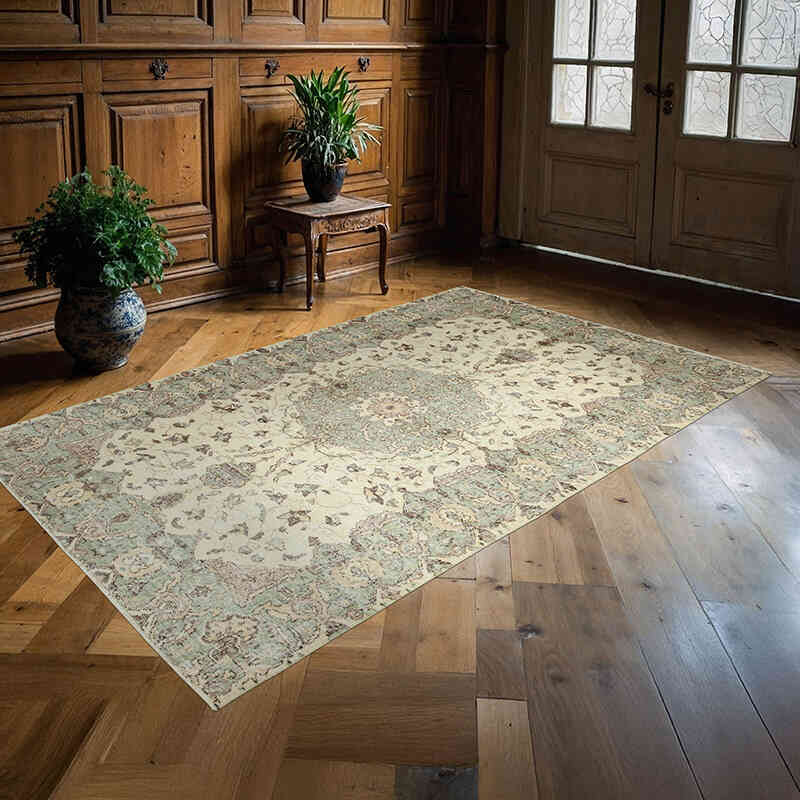 El Dokuma Vintage Halı - 162 cm x 262 cm - K0049015