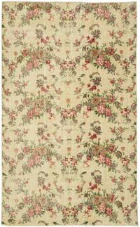 Vintage Turkish Hand-Knotted Rug - 5' 2" x 8' 4" (62" x 100")