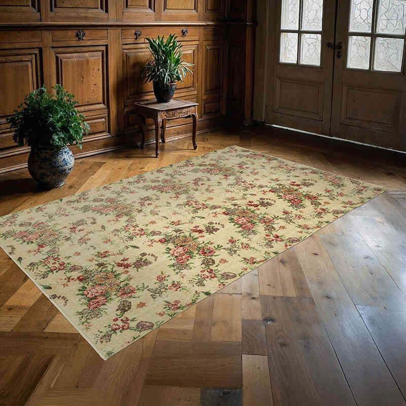 Vintage Turkish Hand-Knotted Rug - 5' 2" x 8' 4" (62" x 100") - K0049018