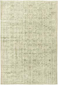 Gris Alfombra Turca Vintage Sobre-teñida - 180 cm x 265 cm