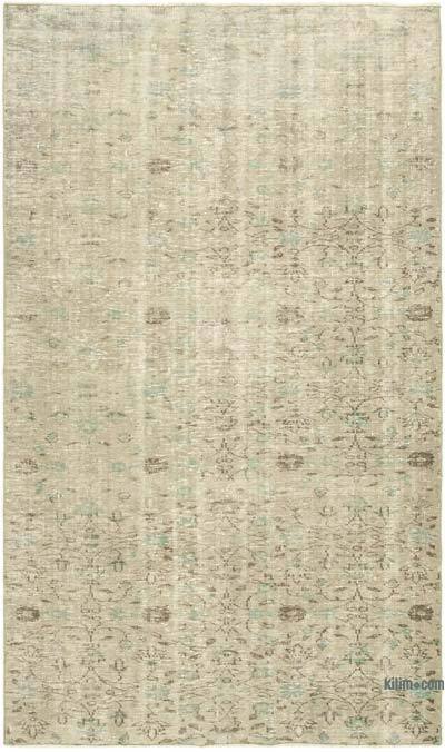 Gri Boyalı El Dokuma Anadolu Halısı - 155 cm x 257 cm