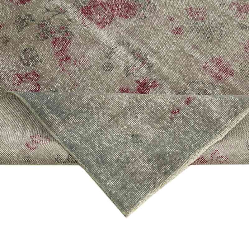 Grey Over-dyed Vintage Hand-Knotted Turkish Rug - 4' 9" x 7' 7" (57 in. x 91 in.) - K0049267