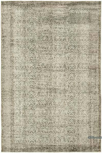 Grey Over-dyed Vintage Hand-Knotted Turkish Rug - 6'  x 8' 11" (72 in. x 107 in.)