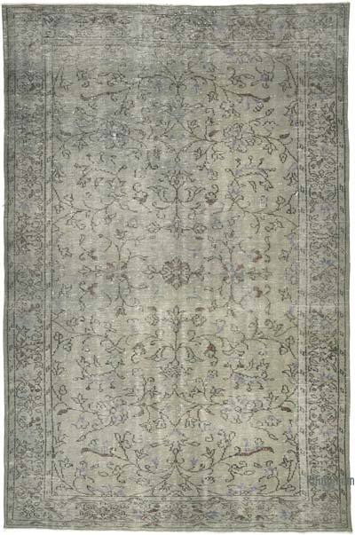 Gri Boyalı El Dokuma Anadolu Halısı - 182 cm x 276 cm