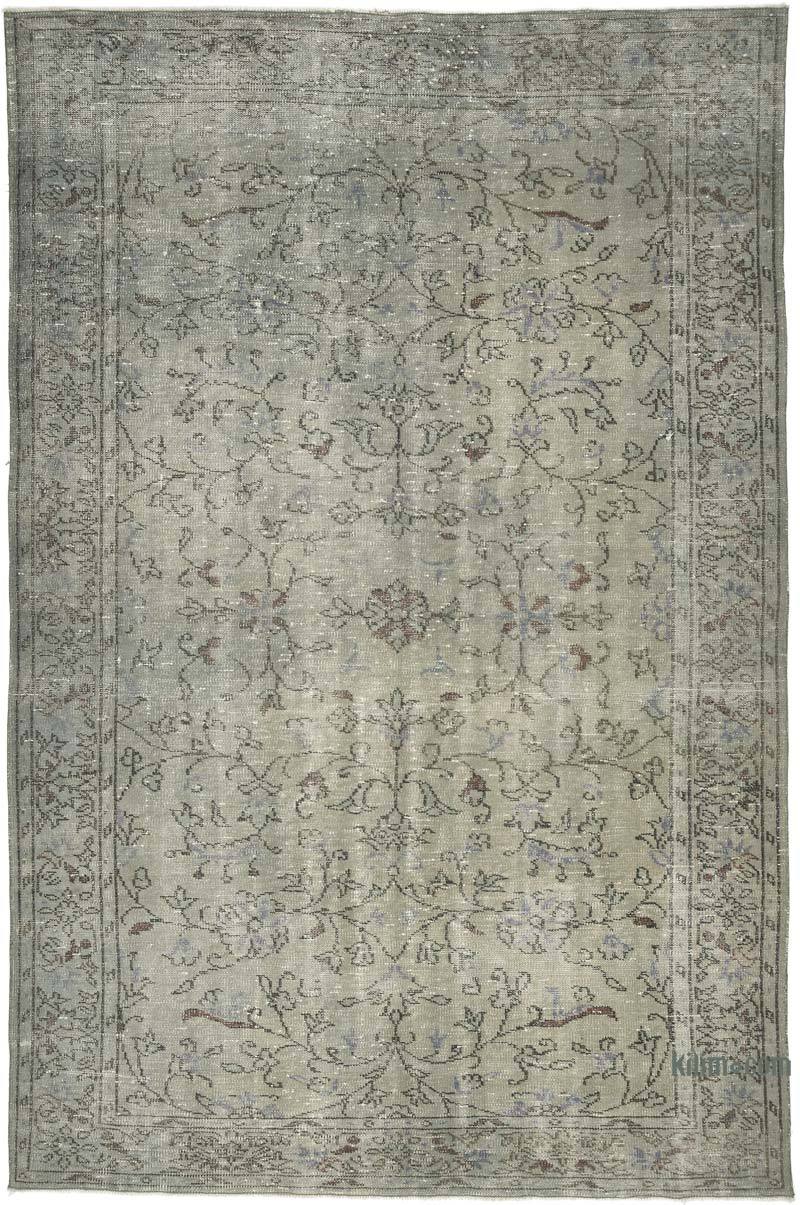 Gri Boyalı El Dokuma Anadolu Halısı - 182 cm x 276 cm - K0049270