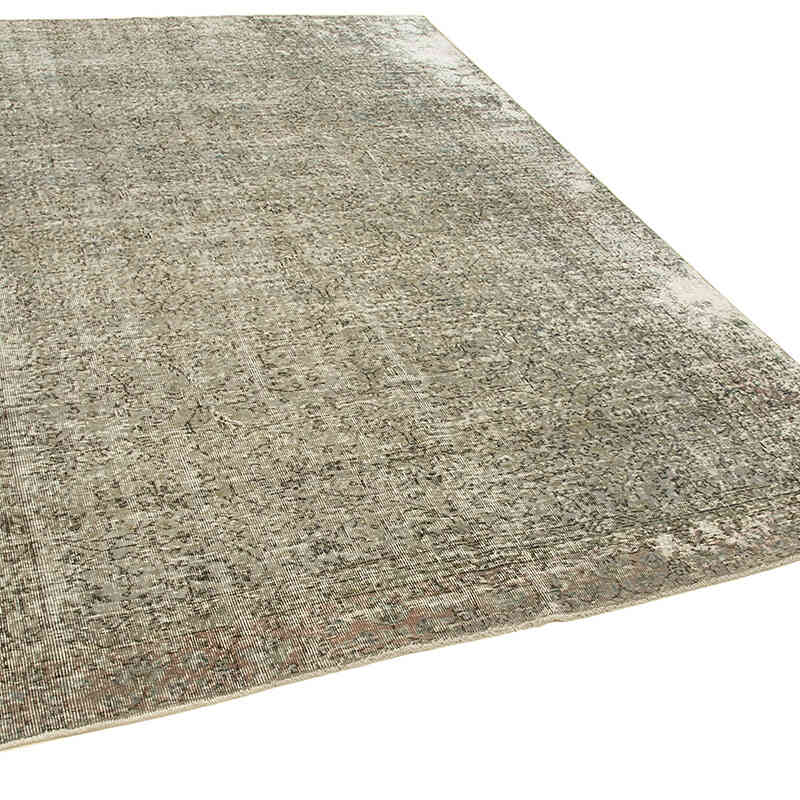 Gris Alfombra Turca Vintage Sobre-teñida - 202 cm x 285 cm - K0049271