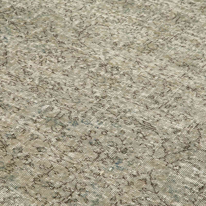 Gris Alfombra Turca Vintage Sobre-teñida - 202 cm x 285 cm - K0049271