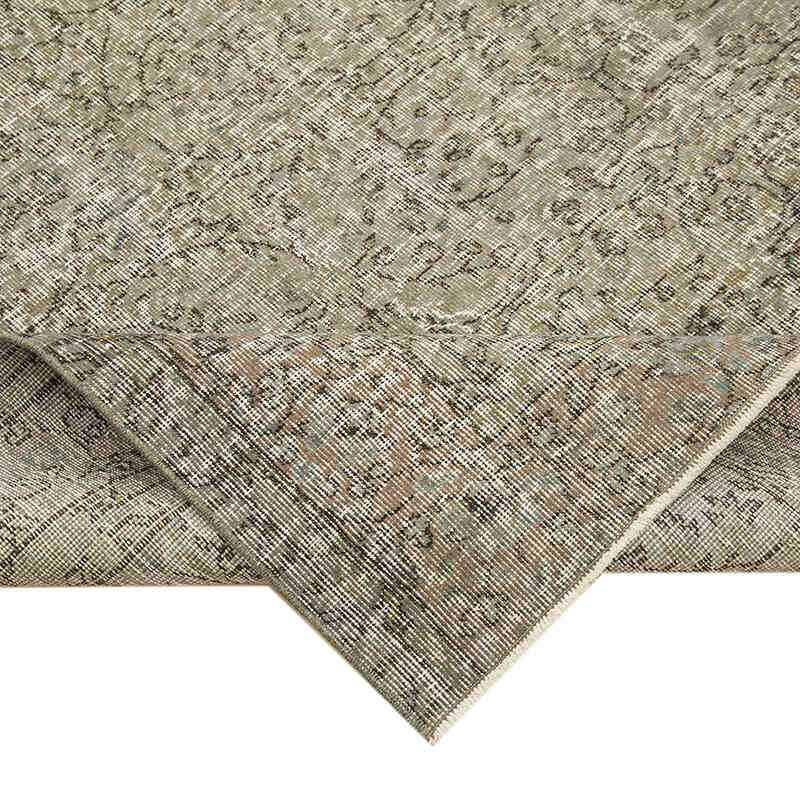 Gris Alfombra Turca Vintage Sobre-teñida - 202 cm x 285 cm - K0049271