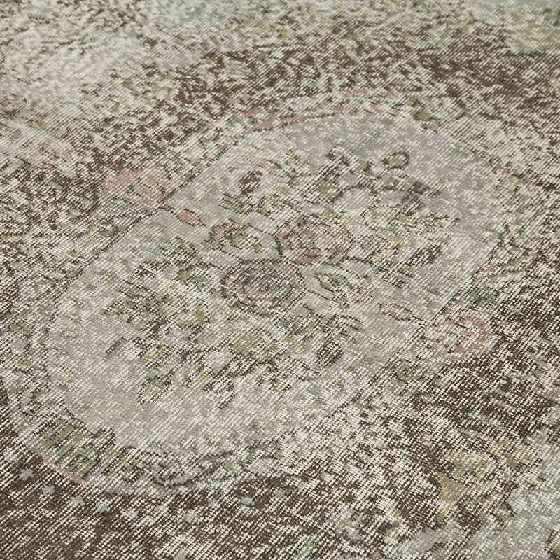 Gris Alfombra Turca Vintage Sobre-teñida - 166 cm x 271 cm - K0049272
