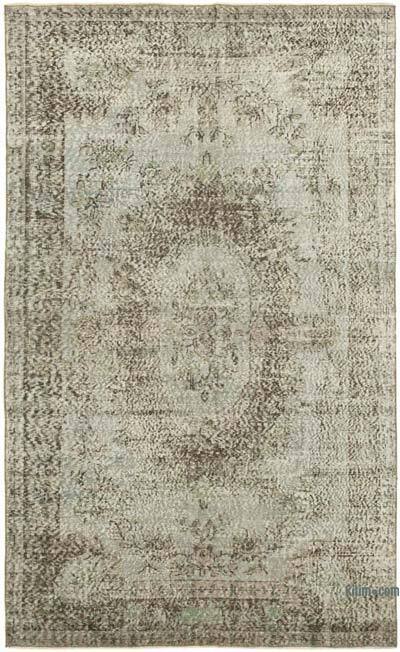 Gri Boyalı El Dokuma Anadolu Halısı - 166 cm x 271 cm