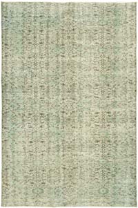 Açık Mavi Boyalı El Dokuma Anadolu Halısı - 177 cm x 266 cm