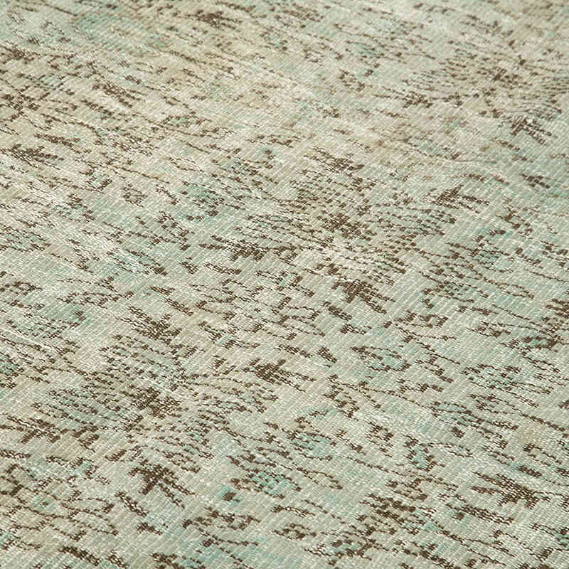 Azul claro Alfombra Turca Vintage Sobre-teñida - 177 cm x 266 cm - K0049273