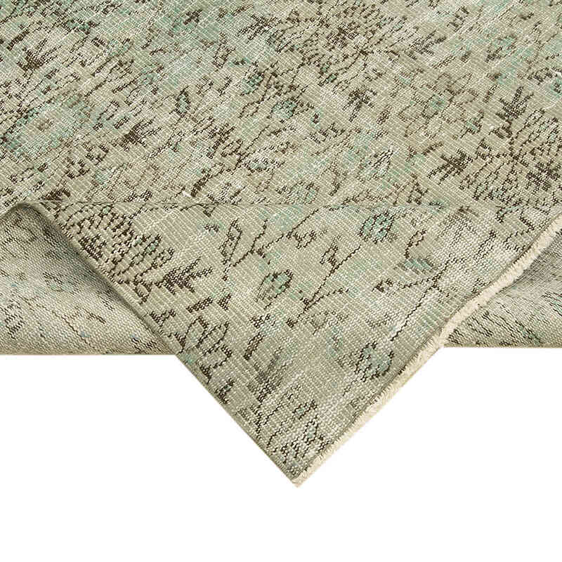 Azul claro Alfombra Turca Vintage Sobre-teñida - 177 cm x 266 cm - K0049273