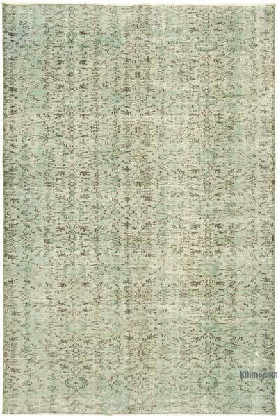 Açık Mavi Boyalı El Dokuma Anadolu Halısı - 177 cm x 266 cm