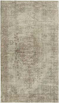 Gris Alfombra Turca Vintage Sobre-teñida - 163 cm x 284 cm