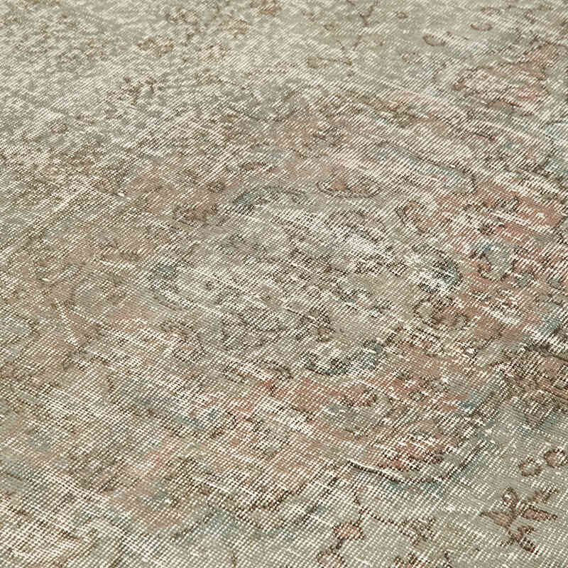 Gris Alfombra Turca Vintage Sobre-teñida - 163 cm x 284 cm - K0049278