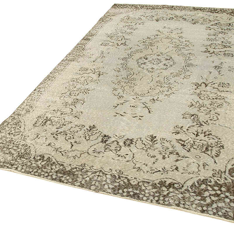 Gri Boyalı El Dokuma Anadolu Halısı - 167 cm x 284 cm - K0049281