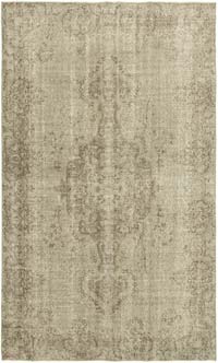 Gris Alfombra Turca Vintage Sobre-teñida - 170 cm x 280 cm