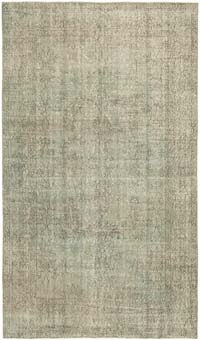 Azul Oscuro Alfombra Turca Vintage Sobre-teñida - 155 cm x 264 cm
