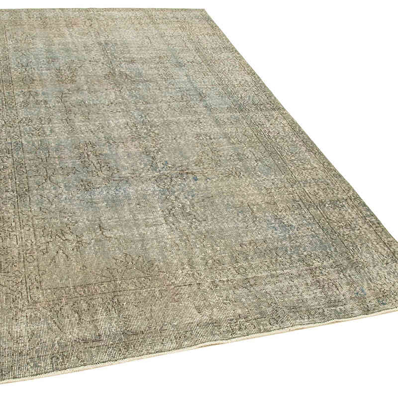 Blue Over-dyed Vintage Hand-Knotted Turkish Rug - 5' 1" x 8' 8" (61" x 104") - K0049287
