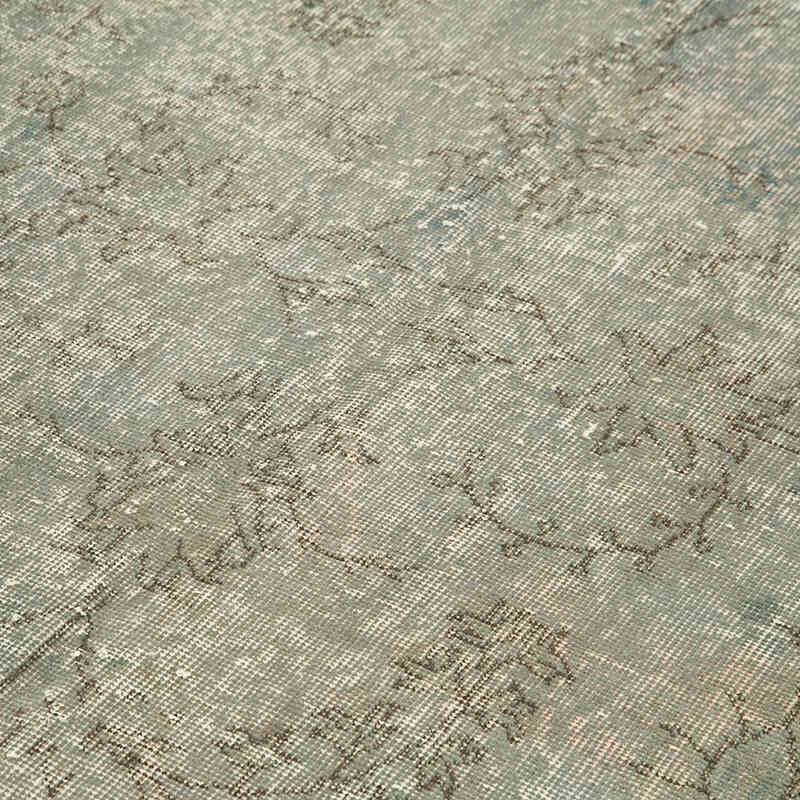 Blue Over-dyed Vintage Hand-Knotted Turkish Rug - 5' 1" x 8' 8" (61" x 104") - K0049287