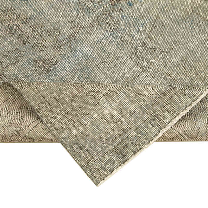 Blue Over-dyed Vintage Hand-Knotted Turkish Rug - 5' 1" x 8' 8" (61" x 104") - K0049287