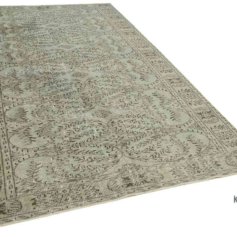 Gri Boyalı El Dokuma Anadolu Halısı - 173 cm x 288 cm - K0049289
